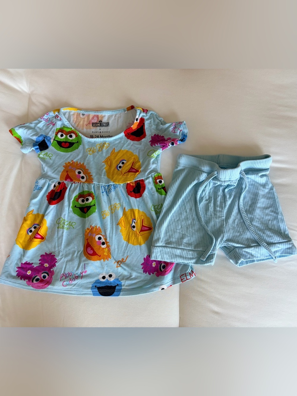 Bums & Roses x Sesame Street toddler matching set